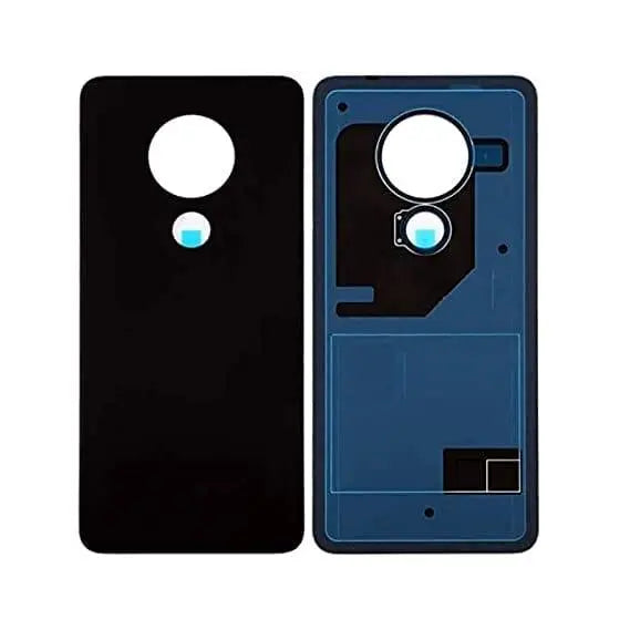 Mozomart Back Panel Glass for Nokia 7.2 / Nokia 6.2 : Black (Matt Finish) - Zeespares.in