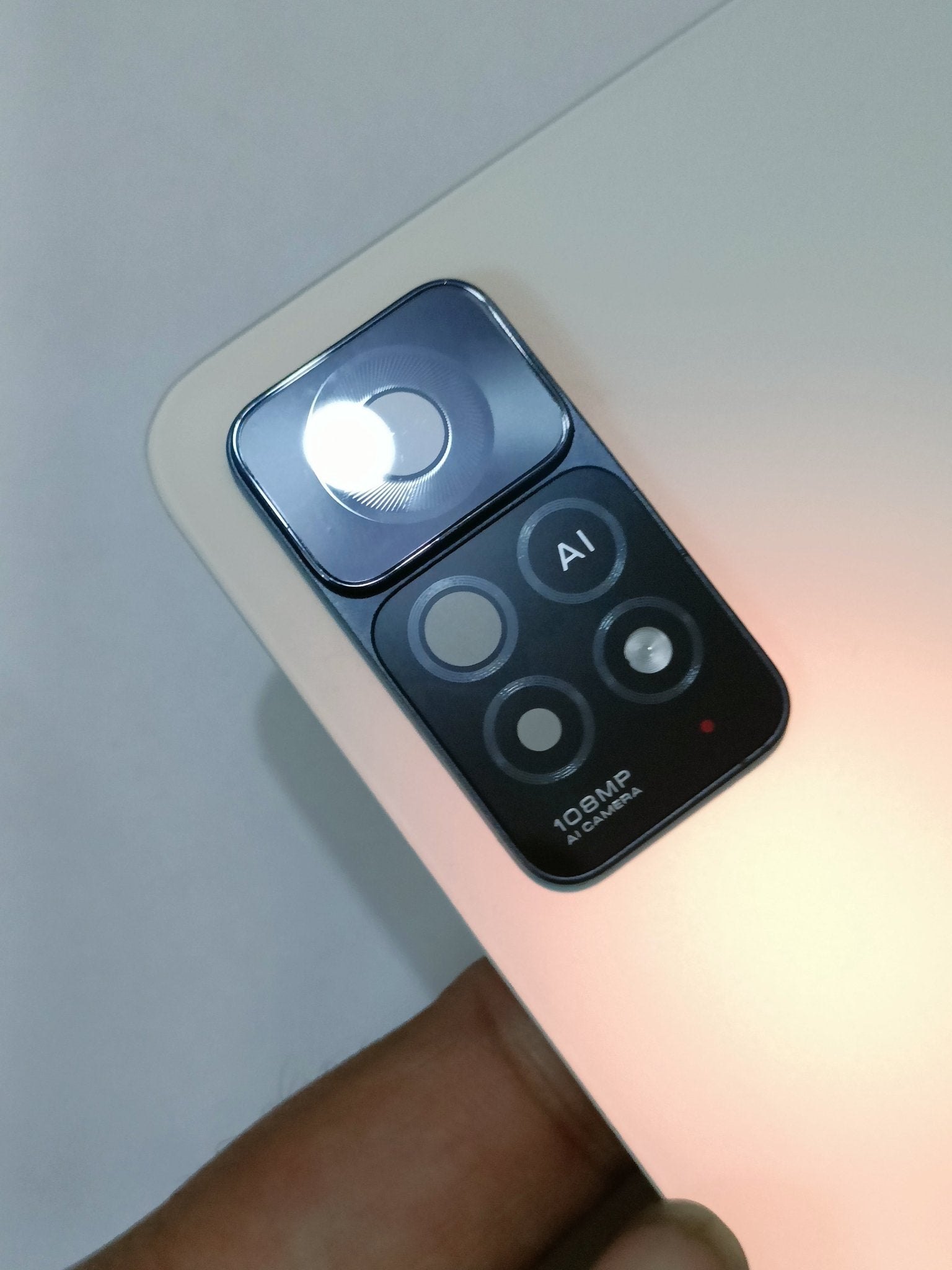 Mozomart Back Panel Glass for Redmi Note 11 Pro Plus 5G India : Phantom White - Zeespares.in