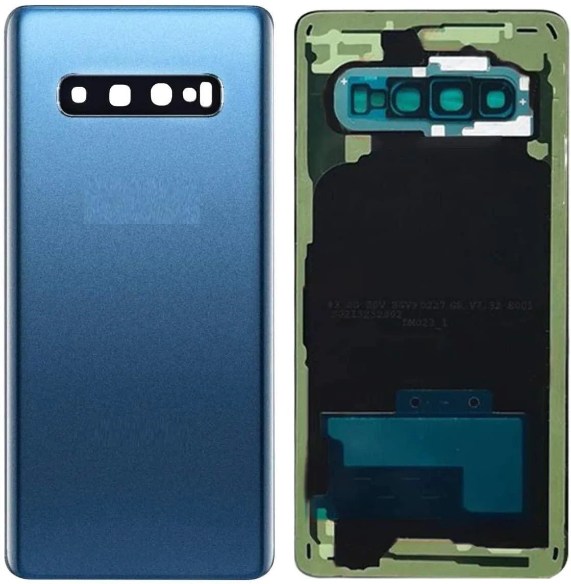 Mozomart Back Panel Glass with Camera Lens for Samsung Galaxy S10 Plus (Blue) - Zeespares.in