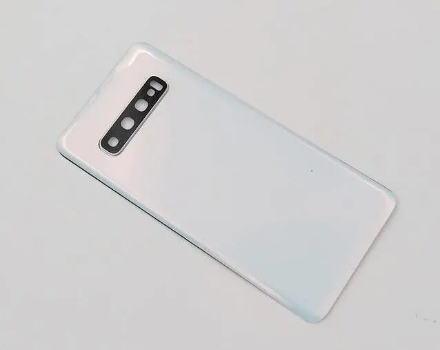 Mozomart Back Panel Glass with Camera Lens for Samsung Galaxy S10 Plus (White) - Zeespares.in