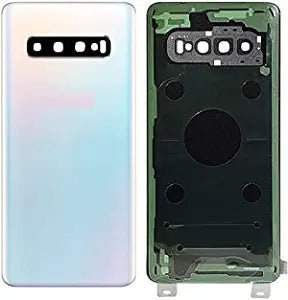 Mozomart Back Panel Glass with Camera Lens for Samsung Galaxy S10 Plus (White) - Zeespares.in