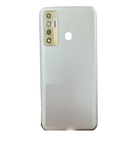 Mozomart Back Panel Glass with Camera Lens for Tecno Camon 17 Silver - Zeespares.in