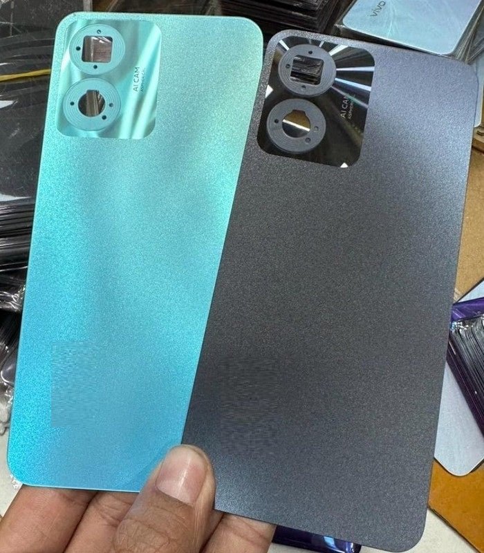 Mozomart Back Panel with Middle Ring for Vivo Y02 Gray - Zeespares.in