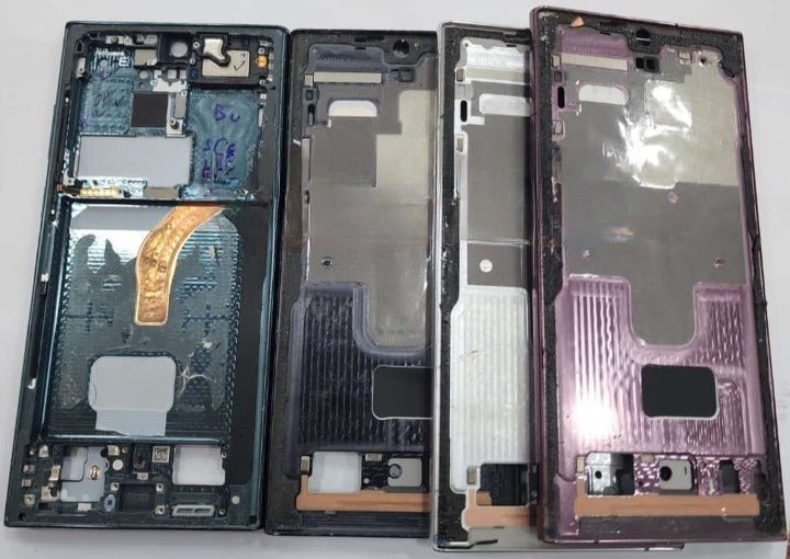 Mozomart Lcd Display Middle Frame for Samsung Galaxy S22 Ultra : Black - Zeespares.in