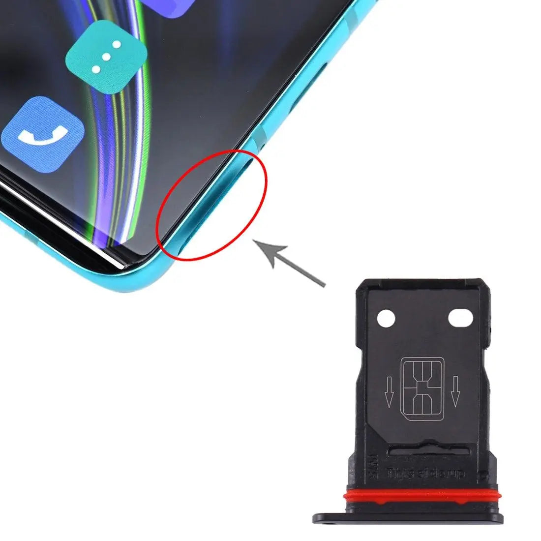 Mozomart Sim Tray Slot Holder for Oneplus 8 / 1+8 : Blue - Zeespares.in