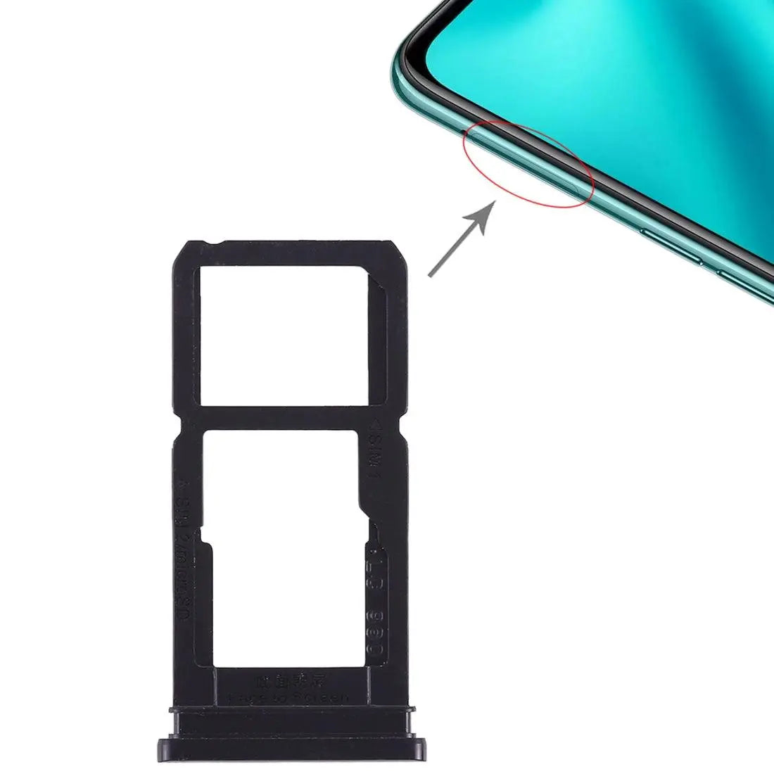 Mozomart Sim Tray Slot Holder for Oppo R15 : Black - Zeespares.in