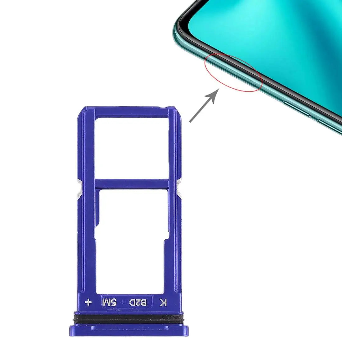 Mozomart Sim Tray Slot Holder for Oppo R15 : Blue - Zeespares.in