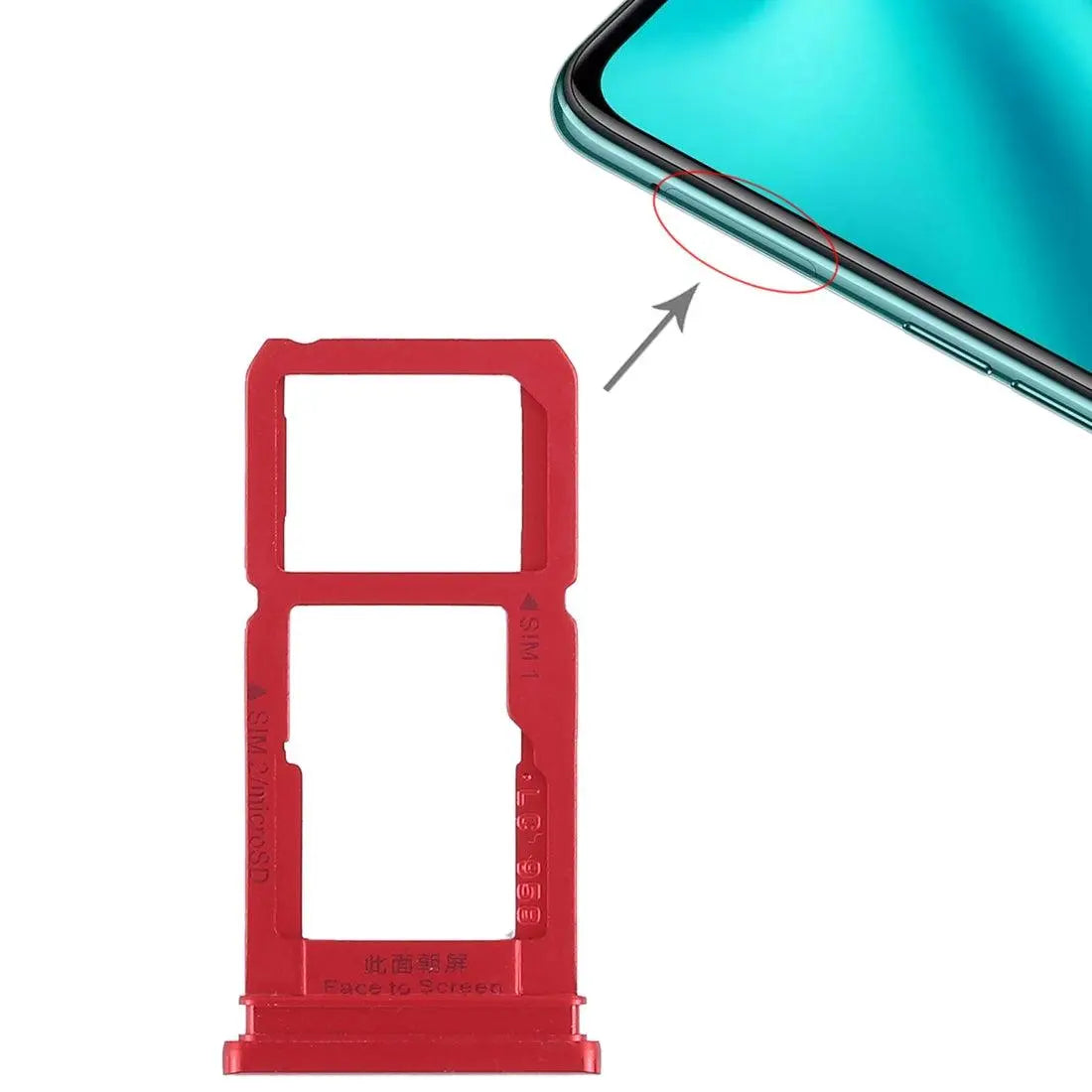 Mozomart Sim Tray Slot Holder for Oppo R15 : Red - Zeespares.in