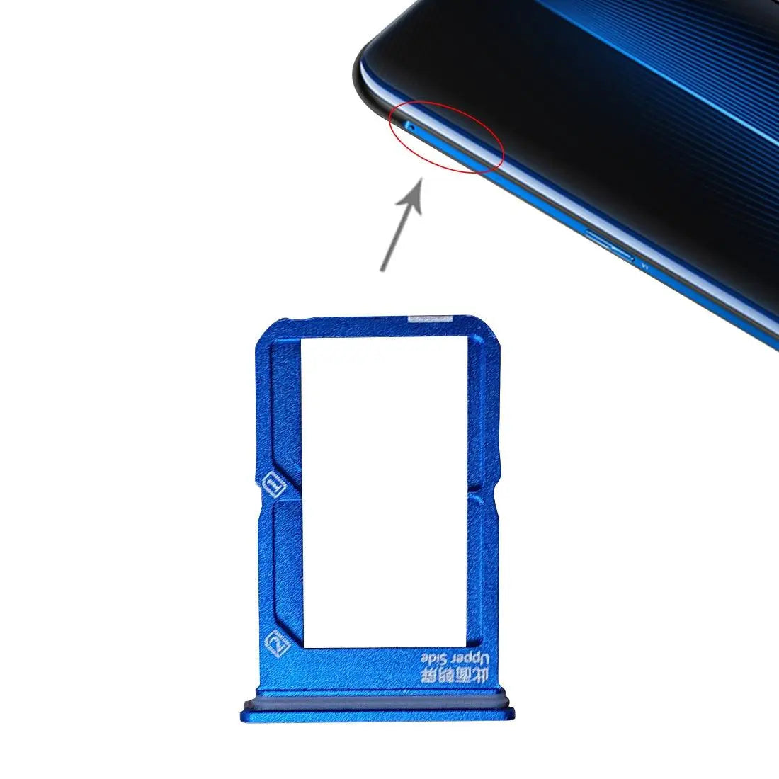 Mozomart Sim Tray Slot Holder for Vivo IQOO 3 (5G) : Blue - Zeespares.in