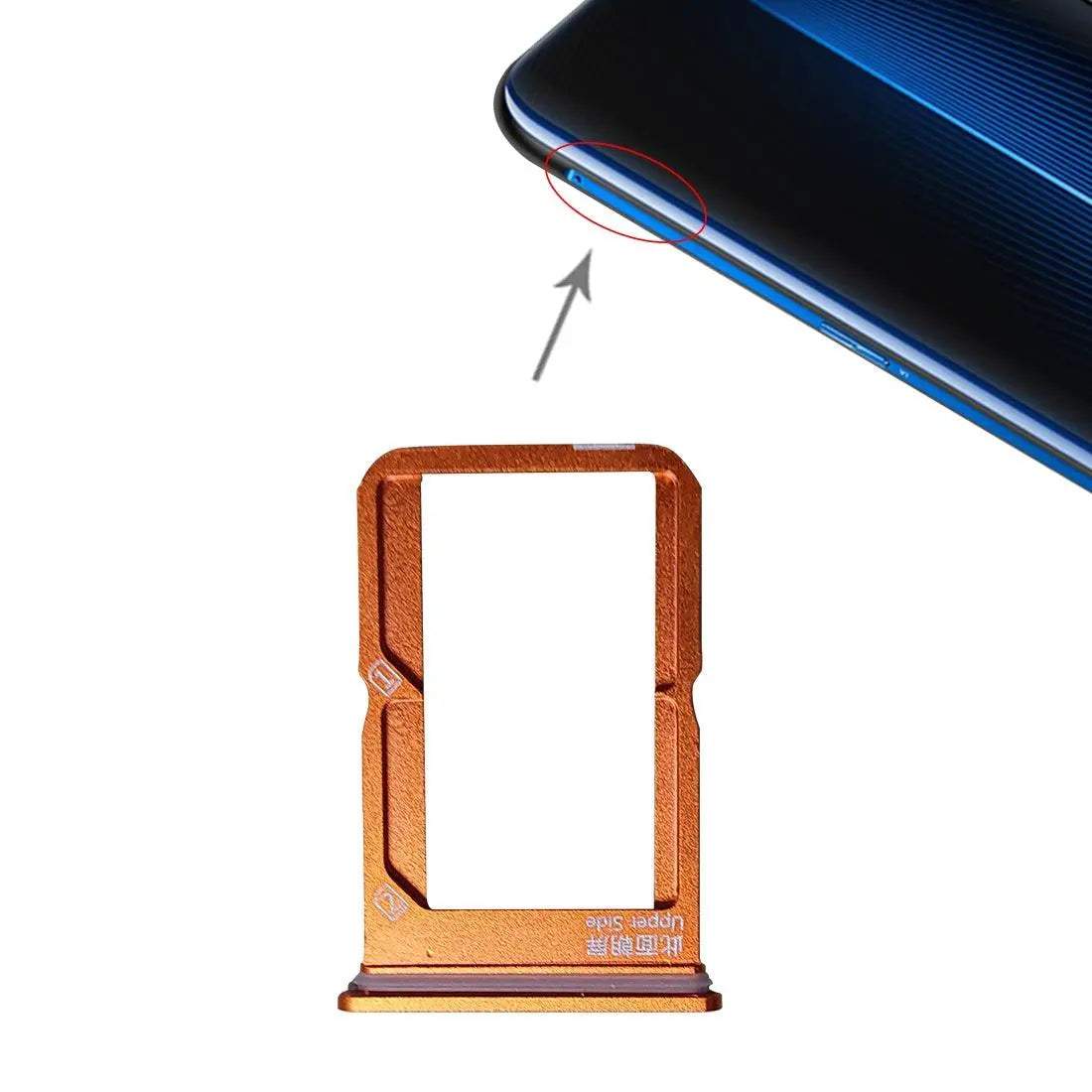Mozomart Sim Tray Slot Holder for Vivo IQOO 3 (5G) : Volcano Orange - Zeespares.in