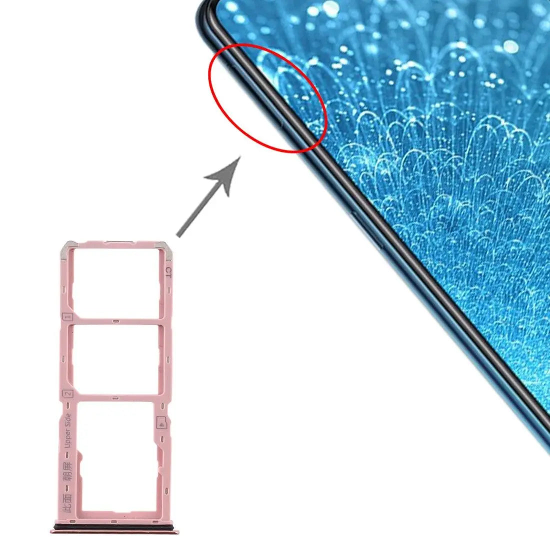 Mozomart Sim Tray Slot Holder for Vivo V11 PRO : Dazzling Gold - Zeespares.in