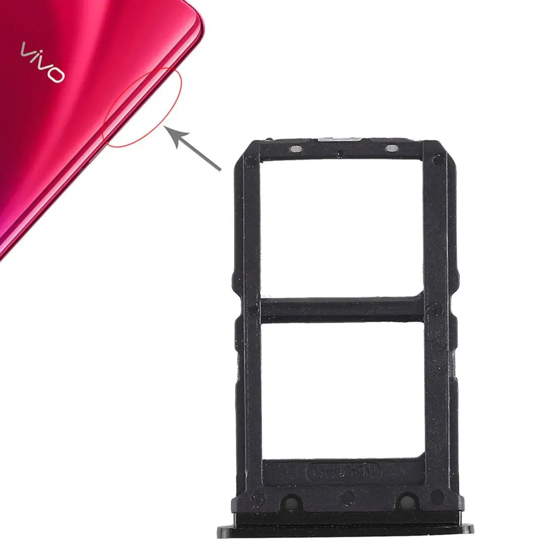 Mozomart Sim Tray Slot Holder for Vivo X23 : Midnight Blue - Zeespares.in