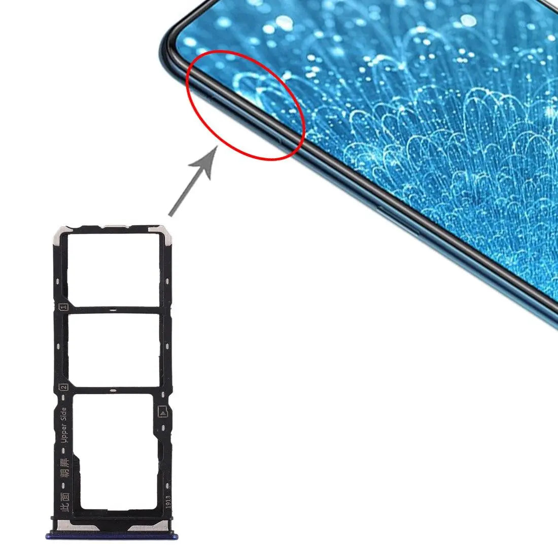 Mozomart Sim Tray Slot Holder for Vivo Y7S : Purple - Zeespares.in