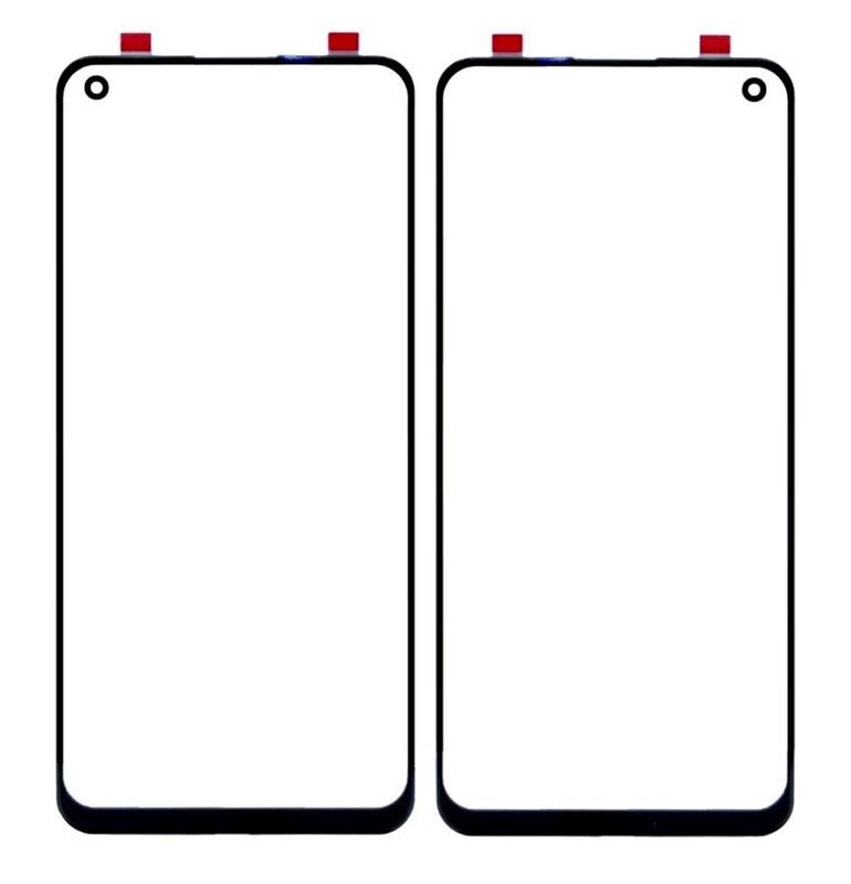 Mozomart Touch Screen Front Glass for Realme 8 Pro Black - Zeespares.in
