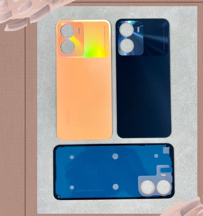 Mozomart Back Panel Glass for Vivo Y53T Black Mozomart